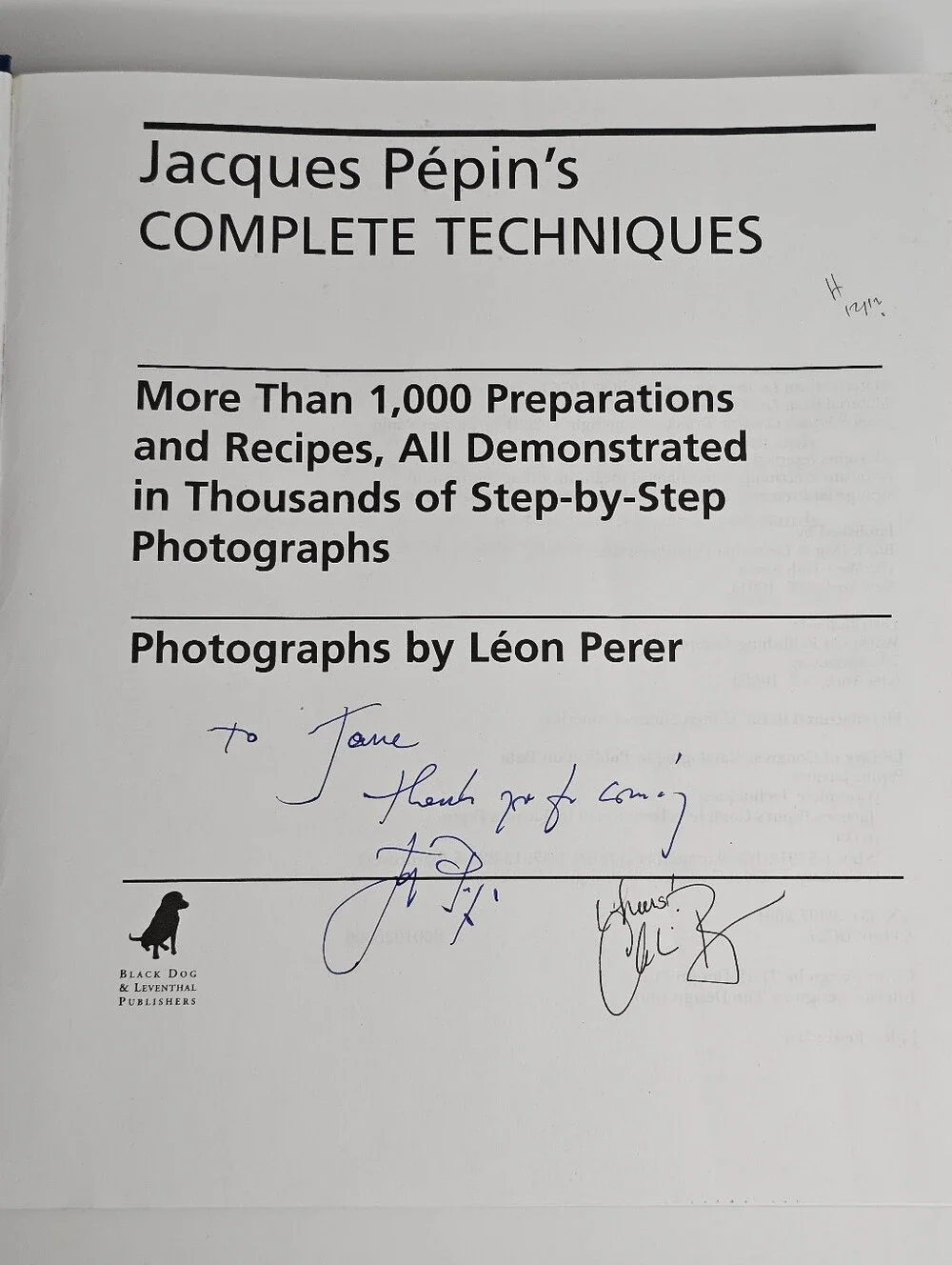 Jacques Pépin signed jacques